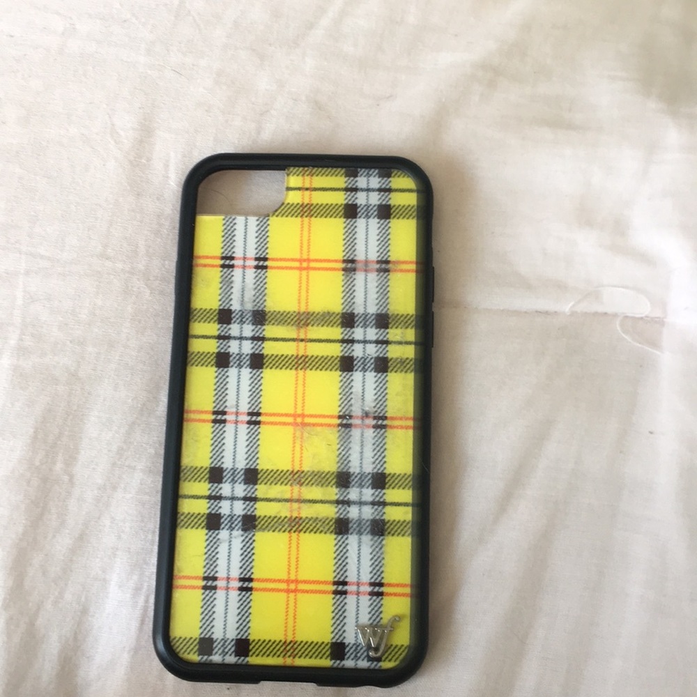 Yellow plaid wild flower case